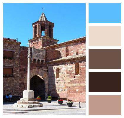 Red Sandstone Popular Architecture Prades Image